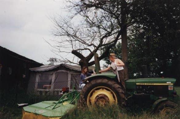 Andrea mit ihrem Vater Mitte der 1990er Jahre